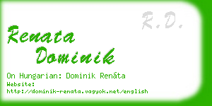 renata dominik business card